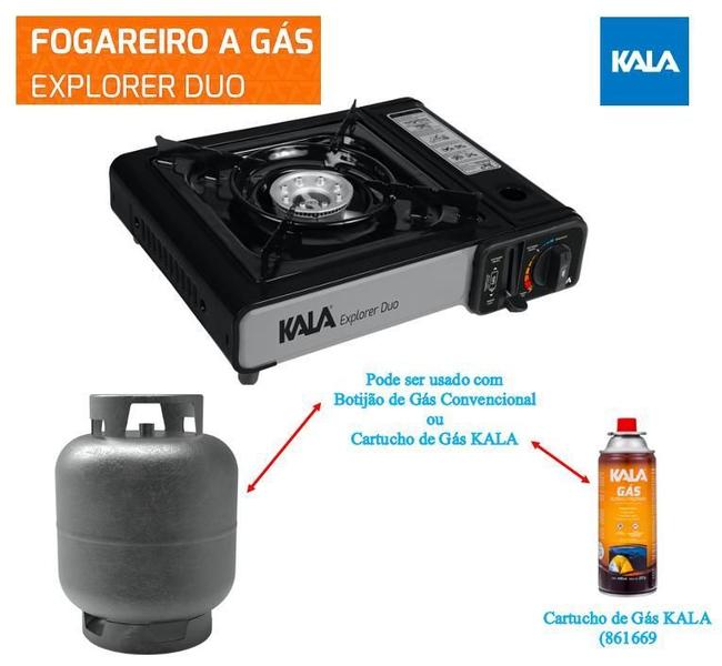 Imagem de Fogareiro Portátil A Gás Camping Explorer Duo 2,3Kw - Kala