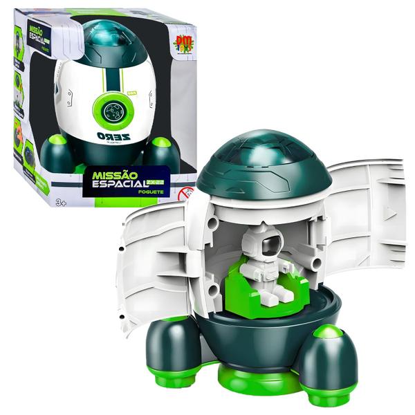 Foguete Infantil Com Cápsula Removível Portas Abrem Dm Toys Imagem de Foguete Infantil Com Cápsula Removível Portas Abrem Dm Toys