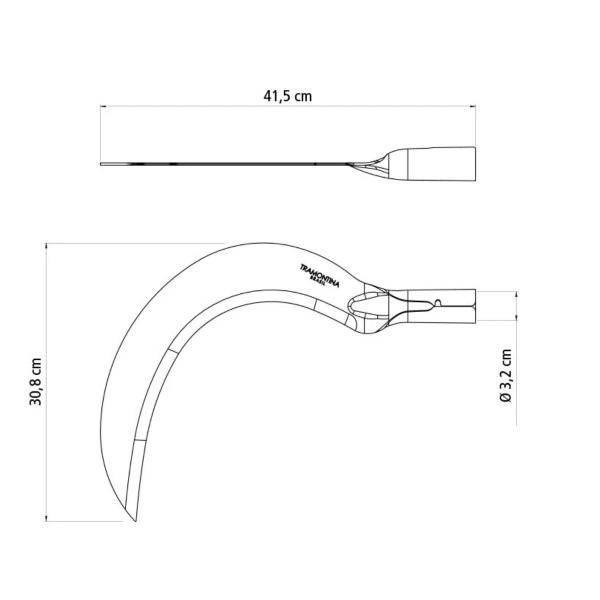 Imagem de Foice Roçadeira Aberta Em Aço Sem Cabo - Tramontina