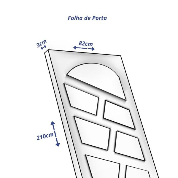 Imagem de Folha de Porta de Madeira 210x82cm Spazio Eco Uniportas Natural