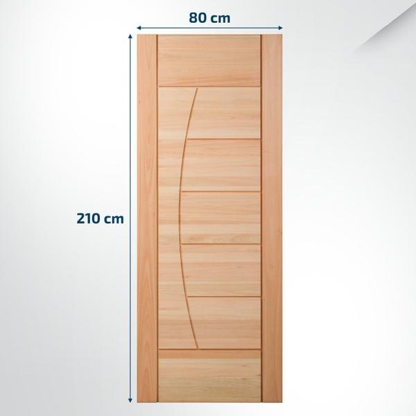 Imagem de Folha de Porta Maciça 210x80cm Eucalipto PM78 Solar Cruzeiro Portas