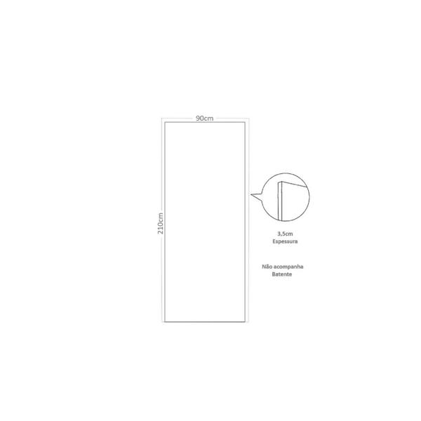 Imagem de Folha de Porta Madeira Decorada 210x90cm Espessura 3,5cm Gaúcha MGM