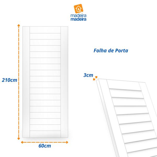 Imagem de Folha de Porta Madeira Tauari 210x60cm Malta Mapaf