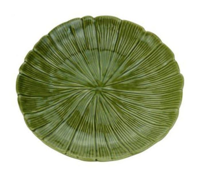 Imagem de Folha Decorativa de Cerâmica Banana Leaf Verde 19,5x19,5x3cm