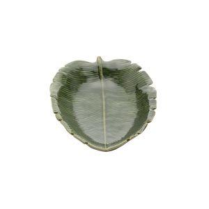 Imagem de Folha Decorativa de Cerâmica Banana Leaf Verde 30cm x 20,5cm x 6,5cm - Lyor