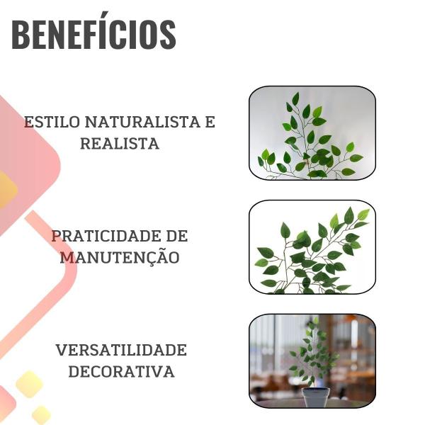 Imagem de Folha Ficus Verde Artificial - 60cm