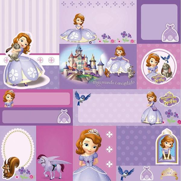 Imagem de Folha para Scrapbook Dupla Face Disney - Princesinha Sofia Tags