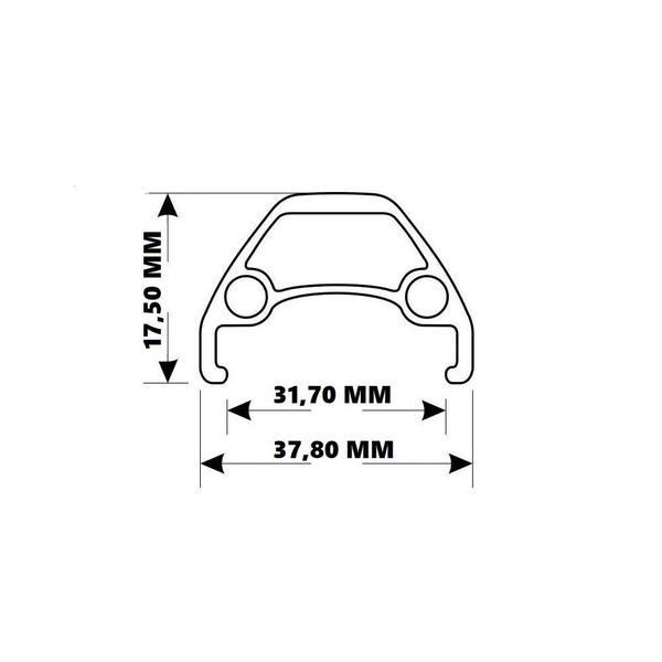 Imagem de Folha Roda Mtb 29/28 Furos Válvula Presta Fina Freio A Disco Tubeless Ready Vplus Vzan