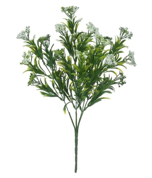 Imagem de FOLHAGEM GRASS GIPSO X5 GALHOS BRANCO 35cm