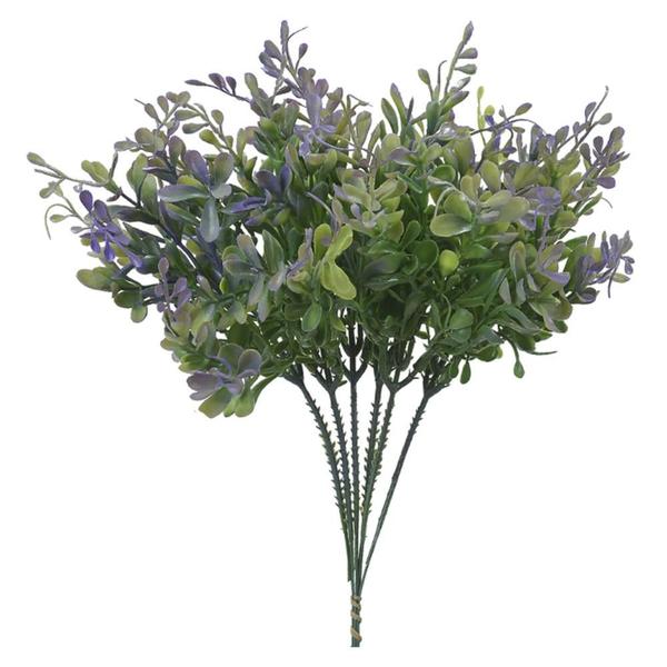 Imagem de FOLHAGEM PICK DECORATIVO PLASTICO X9 VERDE PURPURA 25cm