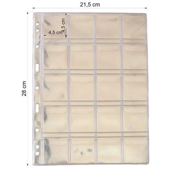 Imagem de Folhas Acetato Moedas 20 Divisões - 28x21.5cm
