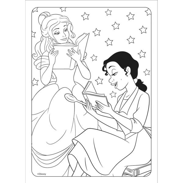 Imagem de Folhas de Adesivos para Colorir Tilibra Disney Princesas