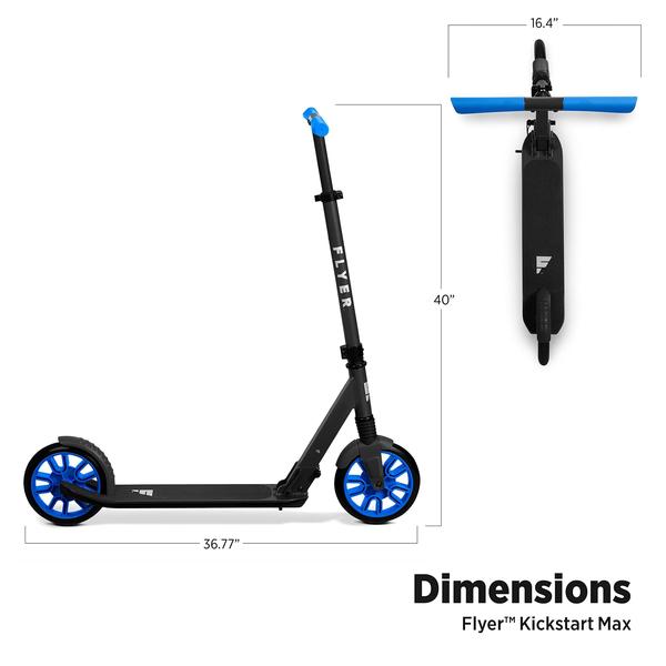 Imagem de Folheto de rádio Kick Scooter Kickstart Max Blue com mais de 8 anos