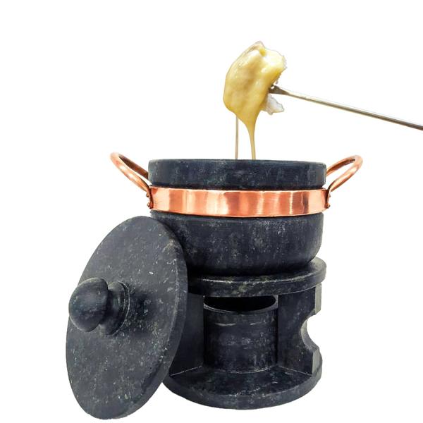 Imagem de Fondue Retangular Pedra Sabão  2 Fondue 500ml 