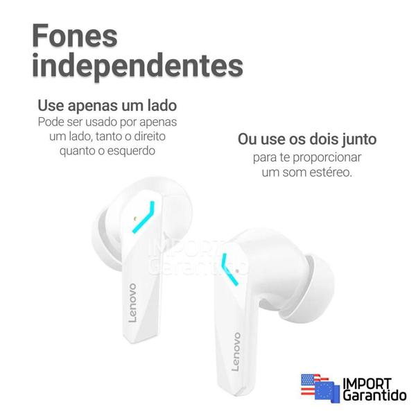 Imagem de Fone Bluetooth In-ear Lenovo Gm2 Pro Sem Fio Gamer