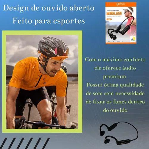 Imagem de Fone Bluetooth Neckband Wireless Com Microfone Indução Óssea hrebos