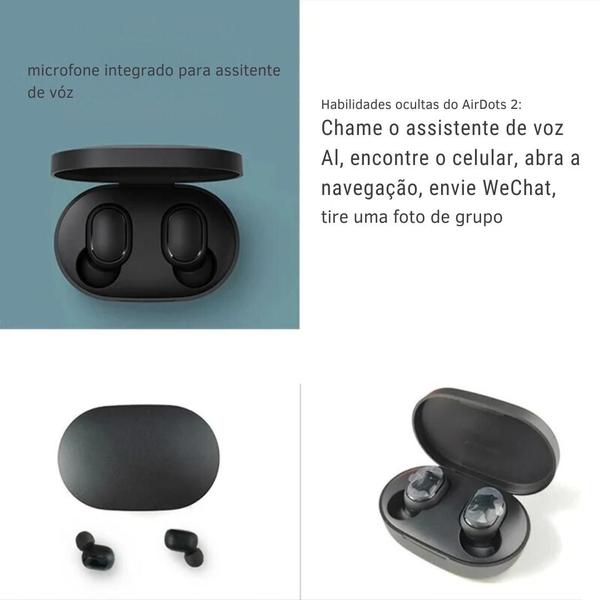 Fone bluetooth Sem Fio para celular e notbook sistema anti ruídos conexão Fluída + case de carregamento - G2 pro Imagem de Fone bluetooth Sem Fio para celular e notbook sistema anti ruídos conexão Fluída + case de carregamento