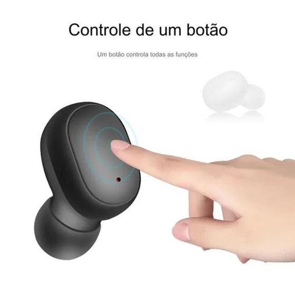 Imagem de Fone Bluetooth Sem Fio Preto Para Moto E32 E40 E7 Power