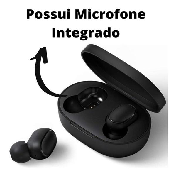 Imagem de Fone Bluetooth Sem Fio Preto Para Moto Edge 20