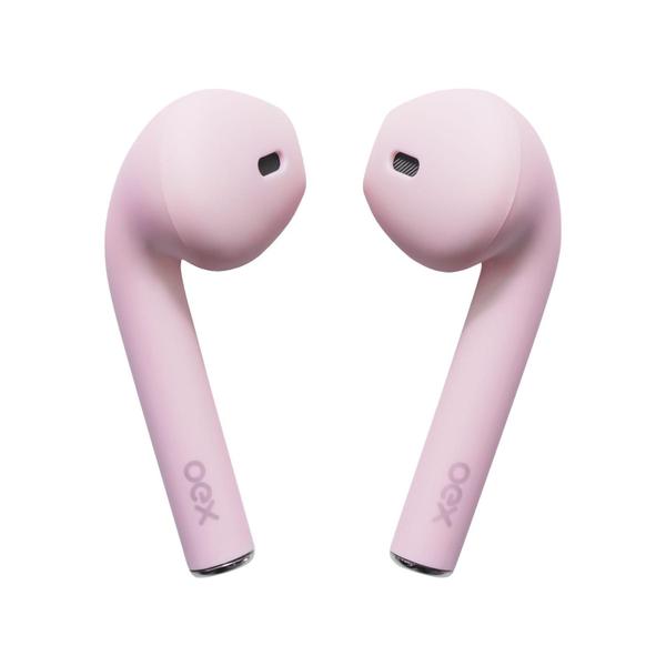 Fone bluetooth sem fio tws para treino corrida academia Rosa - OEX Imagem de Fone bluetooth sem fio tws para treino corrida academia Rosa - OEX