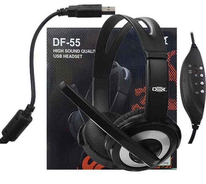 Imagem de Fone Com Fio E Microfone Dex Df-55 Headset