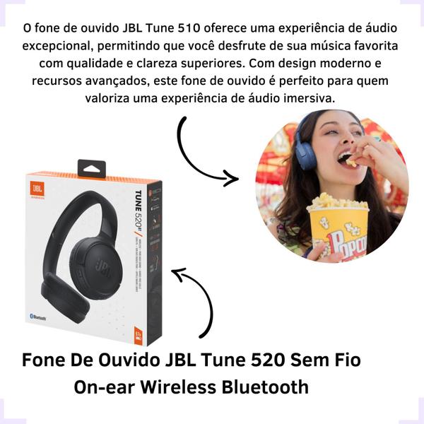 Imagem de Fone Compatível Tune Sem Fio On-ear Cancelamento Ruído