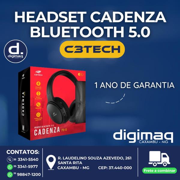 Imagem de Fone de Ouvido - 5.0 - Bluetooth - C3 Tech - PH-B-500BK - Preto