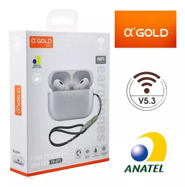 Imagem de Fone De Ouvido A Gold Pro Premium Homologado Anatel Branco