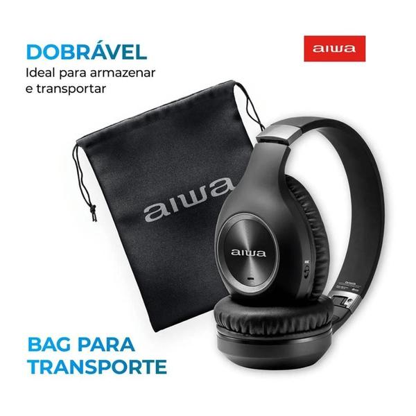 Imagem de Fone de Ouvido Aiwa HP-02-B Bluetooth ANC ALTA Definicao