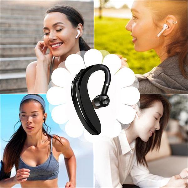 Imagem de Fone de Ouvido Bluetooth 5.0 Musicas Corrida Academia S109 1 Lado Headset Com Microfone P/ Celular