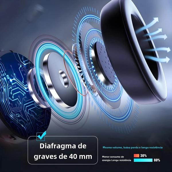 Imagem de Fone de Ouvido Bluetooth 5.0 para Motocicleta com 1200mAh - Assistente de Voz