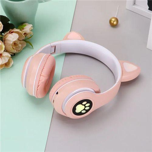 Imagem de Fone de Ouvido Bluetooth Cat Ear com LED - Estilo e Conforto sem Fio