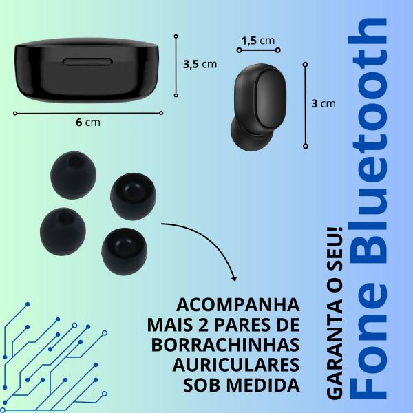 Imagem de Fone de Ouvido Bluetooth com Tecnologia Wireless BT V5.1 - TWS