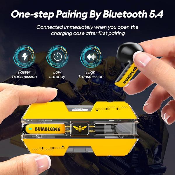 Imagem de Fone de Ouvido Bluetooth Gamer Transformers Bumblebee Metal