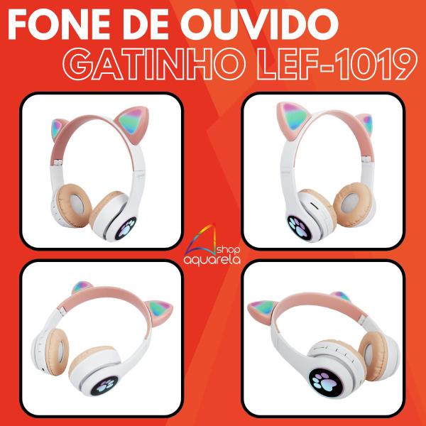 Imagem de Fone de Ouvido Bluetooth Gatinho sem Fio Headset Infantil com Led