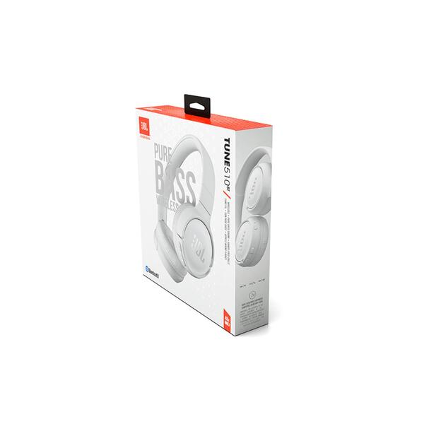 Imagem de Fone De Ouvido Bluetooth JBL Tune 510BT On-Ear Pure Bass Sem Fio Branco