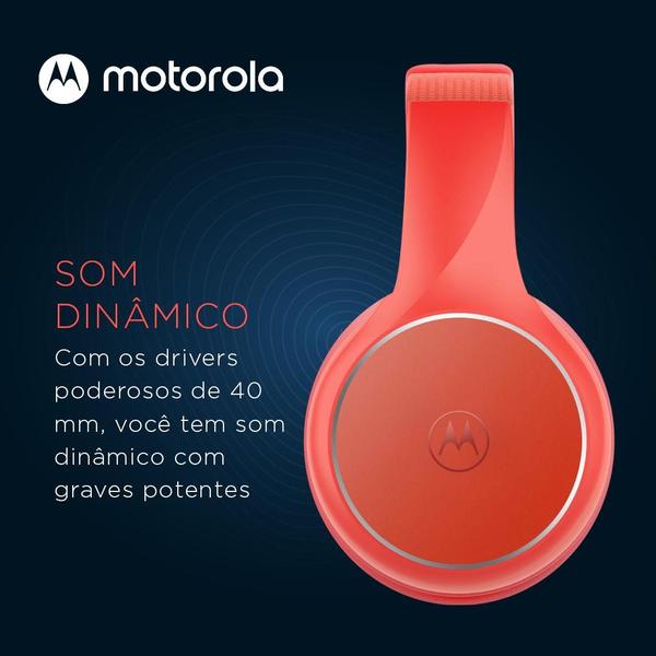 Imagem de Fone de Ouvido Bluetooth Original Motorola Moto XT 220, Som HD e Microfone - Vermelho