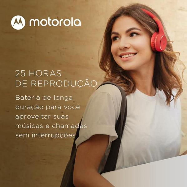 Imagem de Fone de Ouvido Bluetooth Original Motorola Moto XT 220, Som HD e Microfone - Vermelho