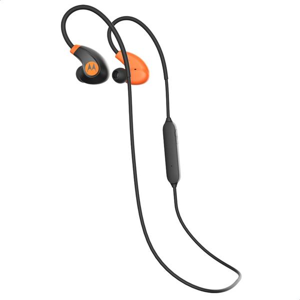 Imagem de Fone De Ouvido Bluetooth Original  Motorola Verveloop 2 Plus Microfone e Anti Ruído Preto e Laranja