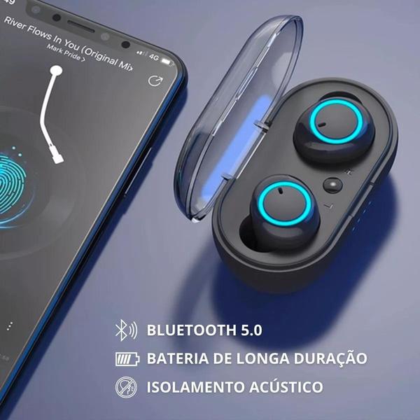 Imagem de Fone de Ouvido Bluetooth Premium Android iOS Headphone Sem Fio - Kapbom