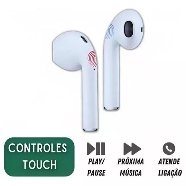 Imagem de Fone De Ouvido Bluetooth Sem Fio I12 Tws Android Ios Branco