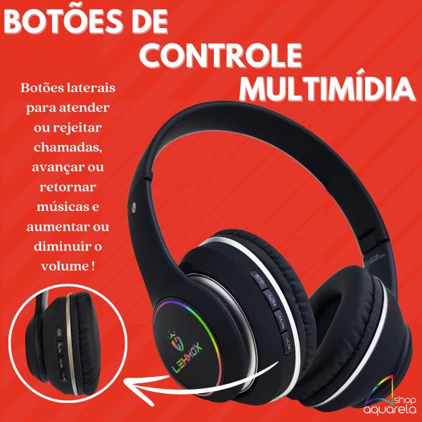 Imagem de Fone de Ouvido Bluetooth sem Fio Led Cancelamento de Ruído Lehmox