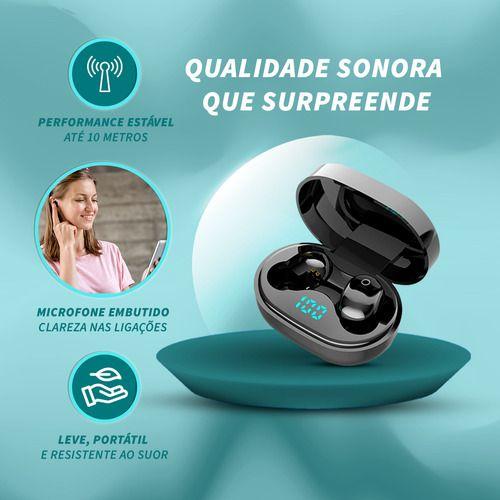 Imagem de Fone De Ouvido Bluetooth Sem Fio Todos Celulares Tws Microfone embutido