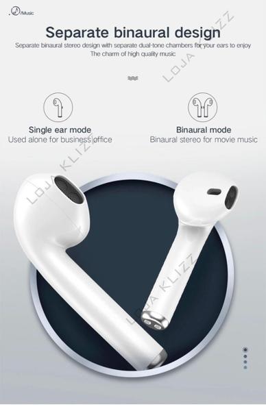 Imagem de Fone De Ouvido Bluetooth Sem Fio Touch Com Microfone Branco