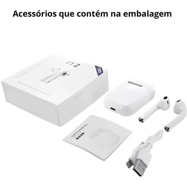 Imagem de Fone De Ouvido Bluetooth Sem Fio Touch Recarregável - i12