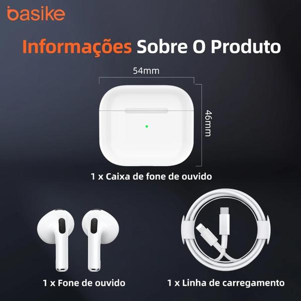 Imagem de Fone de Ouvido Bluetooth TWS Basike Som Imersivo e Conexão Estável