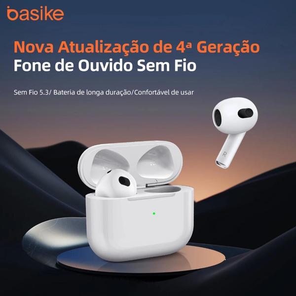 Imagem de Fone de Ouvido Bluetooth TWS Basike Som Imersivo e Conexão Estável