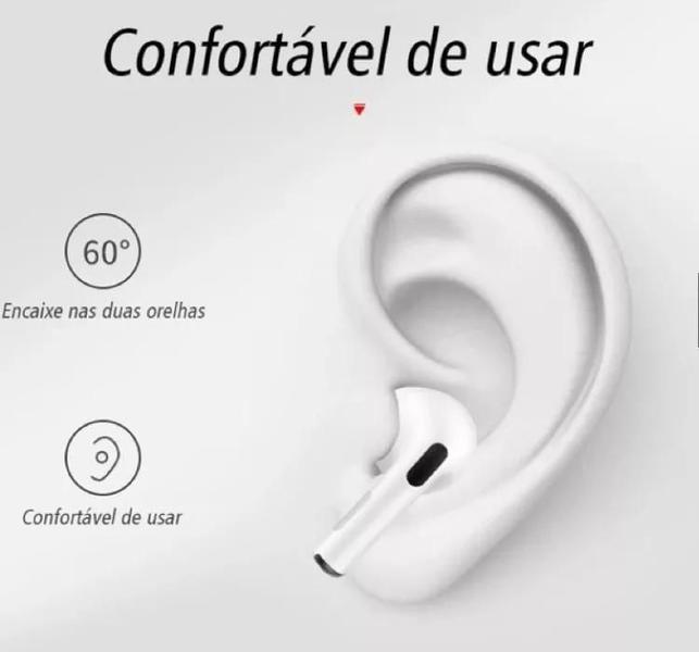 Imagem de Fone De Ouvido Bluetooth V5.3 Sem Fio Cor Branco Ly-122