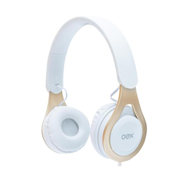 Imagem de Fone De Ouvido Branco Oex Drop Com Fio Hs210