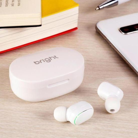 Imagem de Fone De Ouvido Bright Max Sound Bluetooth Branco